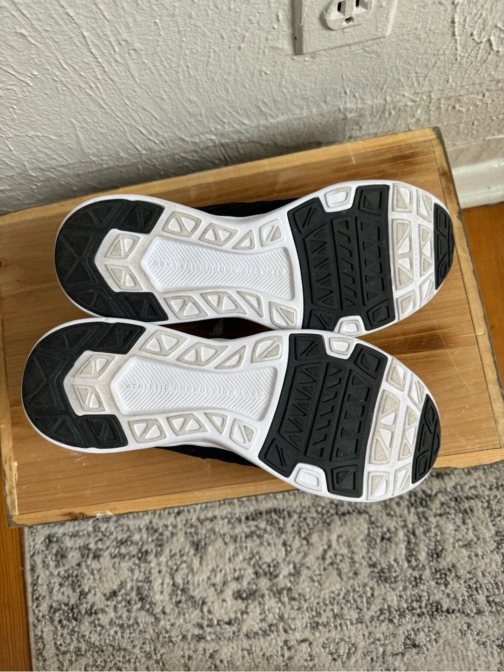 APL Black Knit Slip-On Sneakers with White Soles